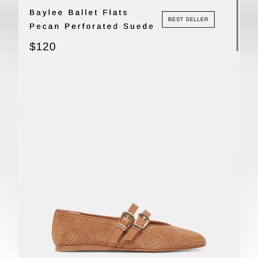 Dolce Vita Baylee Pecan Suede Ballet Flats